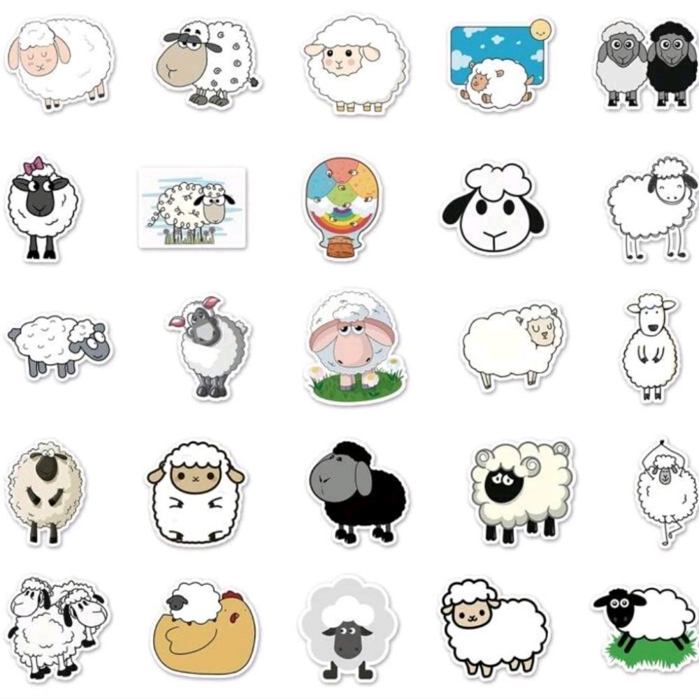 Cartoon Sheep Stickers - Picture 3 of 8